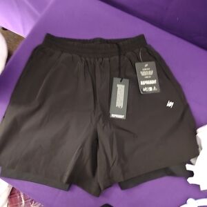 Represent 247 Black Athletic Shorts